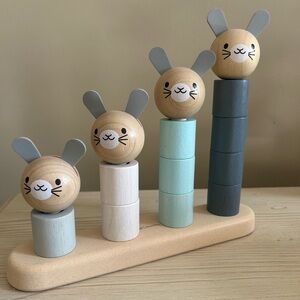 Pottery barn kids toys, stacking bunnies